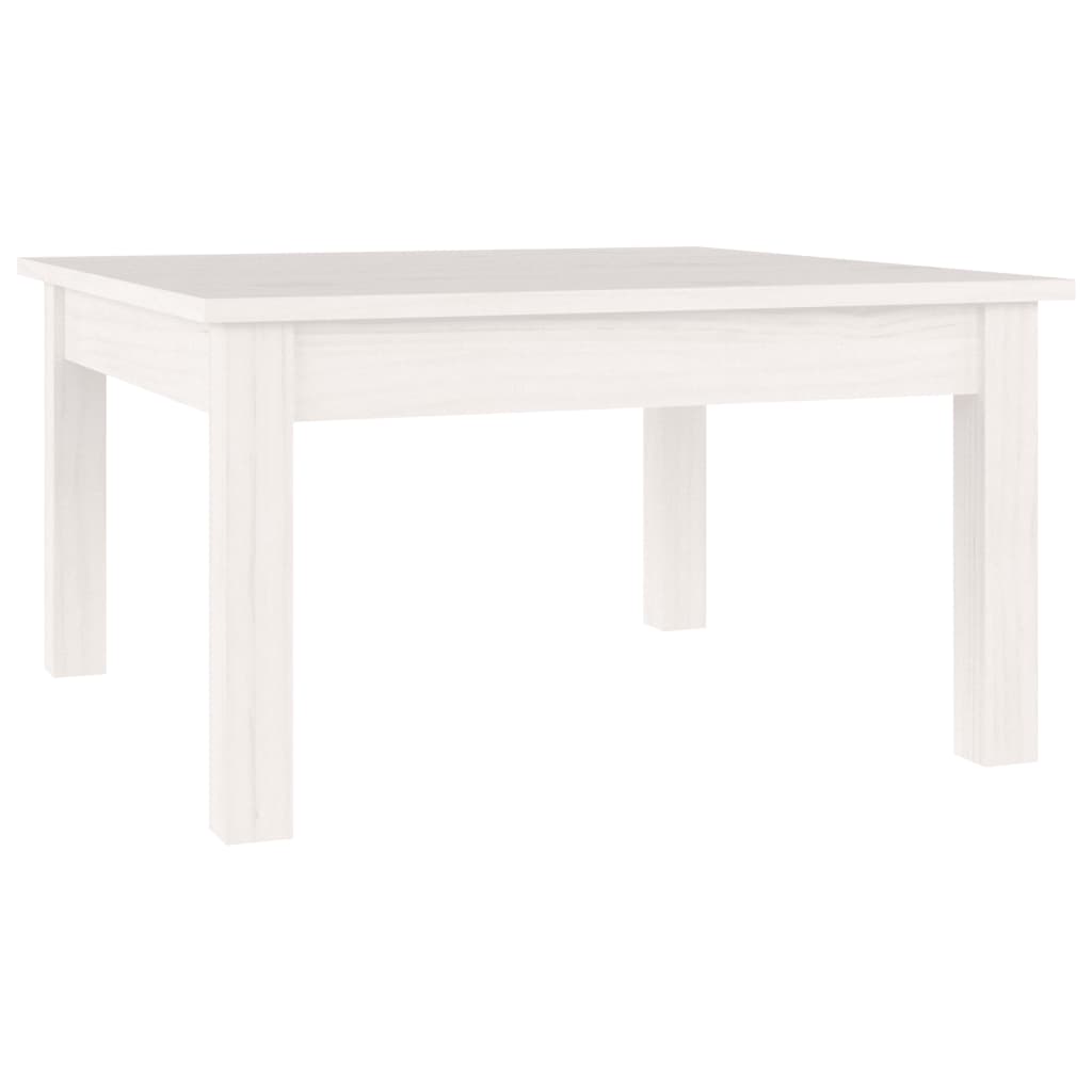 Mesa De Centro De Madera Maciza De Pino Blanco 55x55x30 Cm_0
