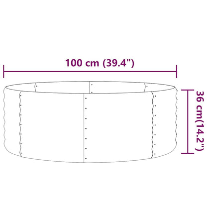 Jardinera Arriate Acero Galvanizado Gris 100x100x36 Cm_3