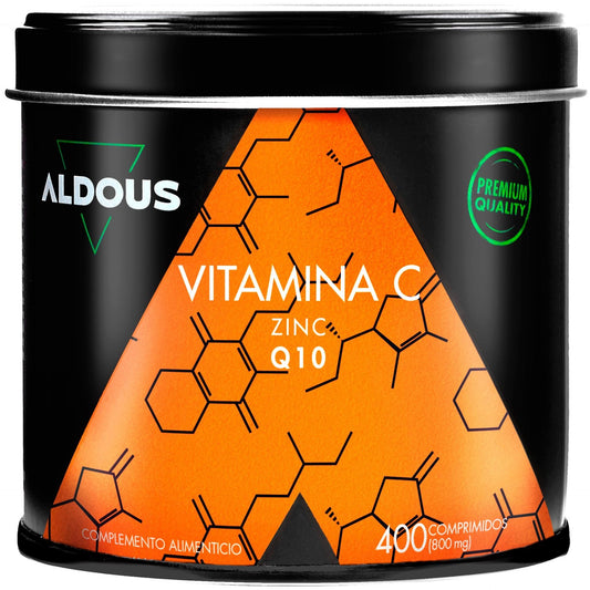 Vitamina C com Zinco e Coenzima Q10 Aldous 400 Comprimidos