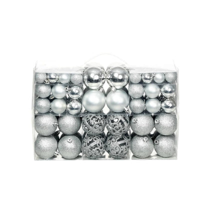 Vidaxl Lote De Bolas De Navidad 100 Unidades Plateadas 3/4/6 Cm_0