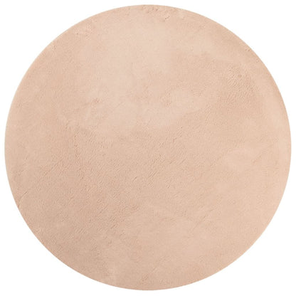 Vidaxl Alfombra De Pelo Corto Suave Lavable Huarte Rosado Ø 80 Cm_0