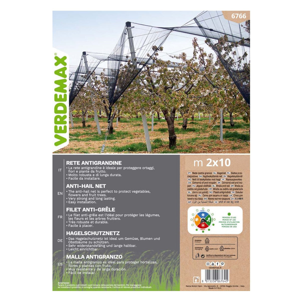Tela anti-granizo Verdemax 4 x 10 m