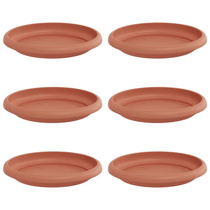 Bandeja Redonda Para Flores 6 Uds. Rojo Ladrillo Ø 14 X 2 Cm_0