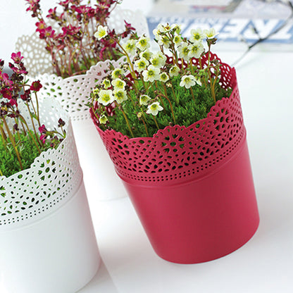 Maceta Lace , Dimensiones (mm) 160x160x185, Color Blanco