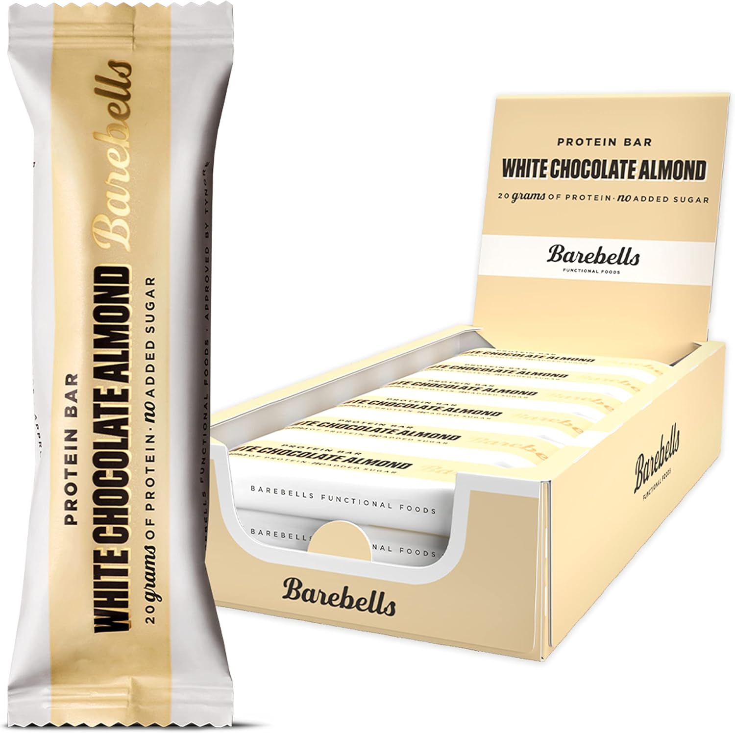 Barrita Proteica Chocolate Blanco Almendras-white Chocolate Almond 12x55g Barebells_0