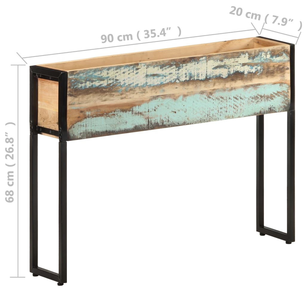 Jardinera De Madera Maciza Reciclada 90x20x68 Cm_4