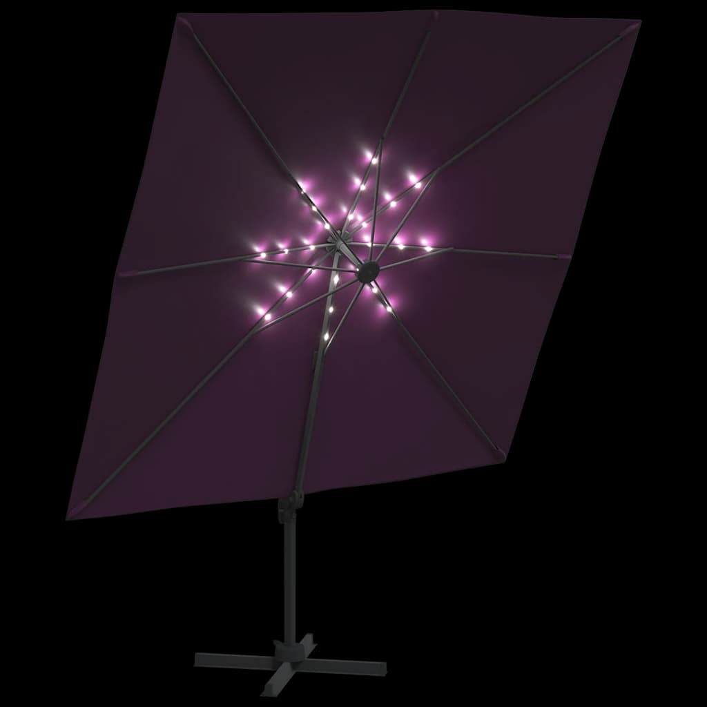 Vidaxl Sombrilla Voladiza Con Leds Rojo Burdeos 400x300 Cm_3