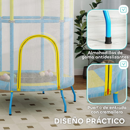 Aiyaplay Cama Elástica Infantil Ø140x190 Cm Con Red De Seguridad Multicolor_5
