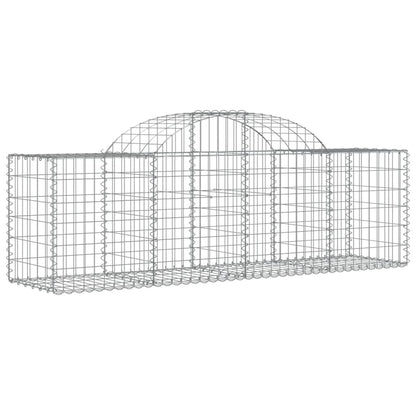 Cestas De Gaviones 14 Uds Forma De Arco Hierro 200x50x60/80 Cm_2