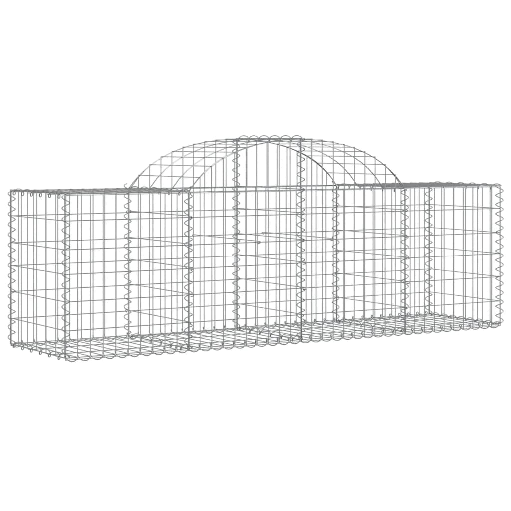 Cestas Gaviones 3 Uds Forma De Arco Hierro 200x50x60/80 Cm_2
