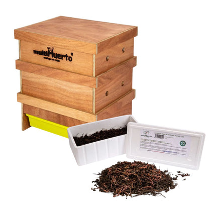 Vermicompostor Lombrihogar 2 com minhocas Multihuerto