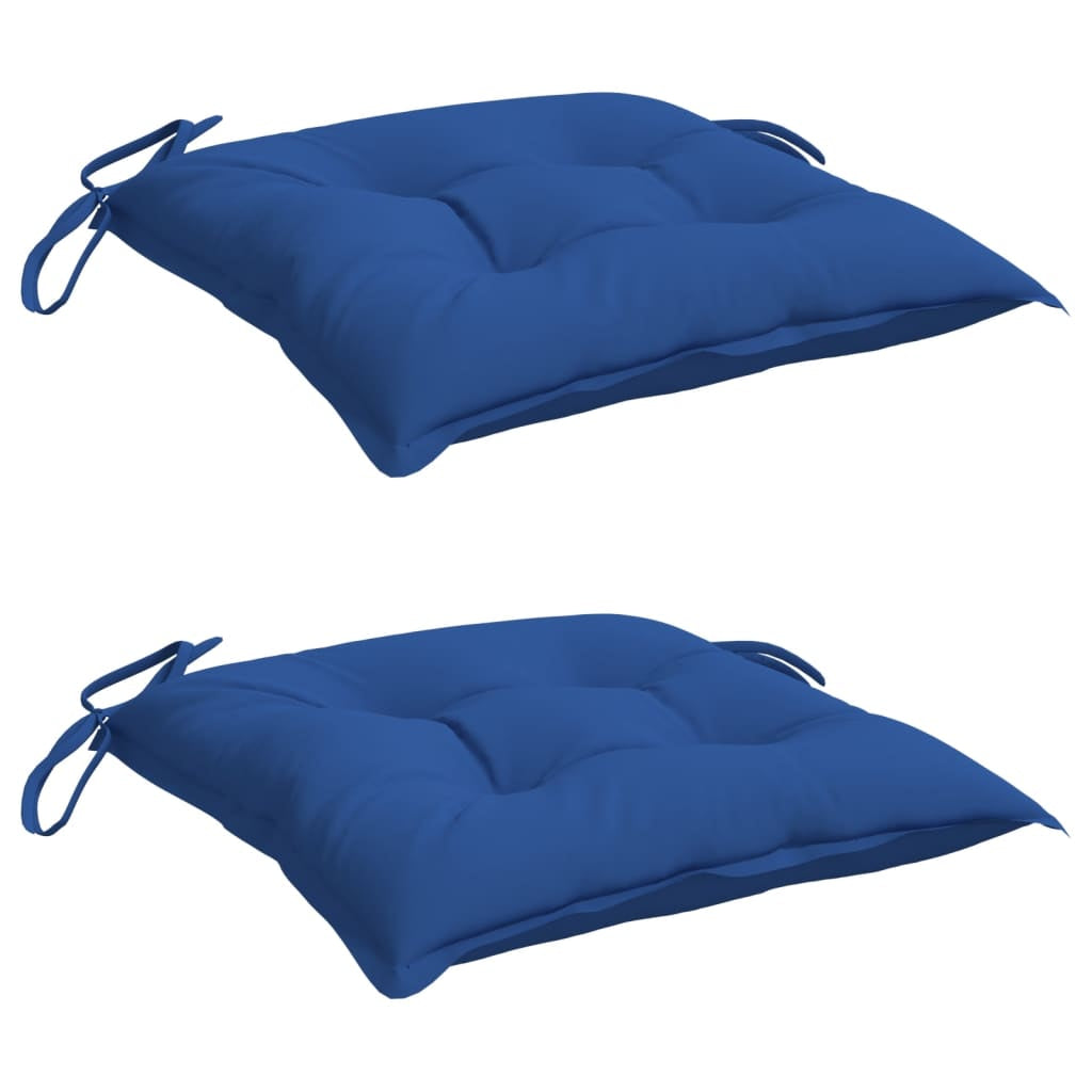 Vidaxl Cojines De Silla De Jardín 2 Uds Tela Oxford Azul 40x40x7 Cm_0