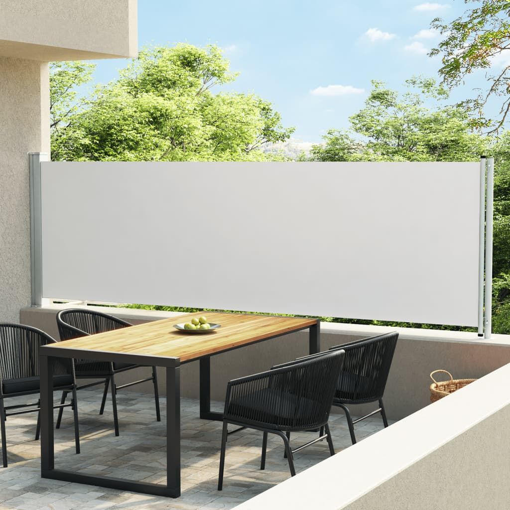 Vidaxl Toldo Lateral Retráctil Para Patio Crema 140x600 Cm_1