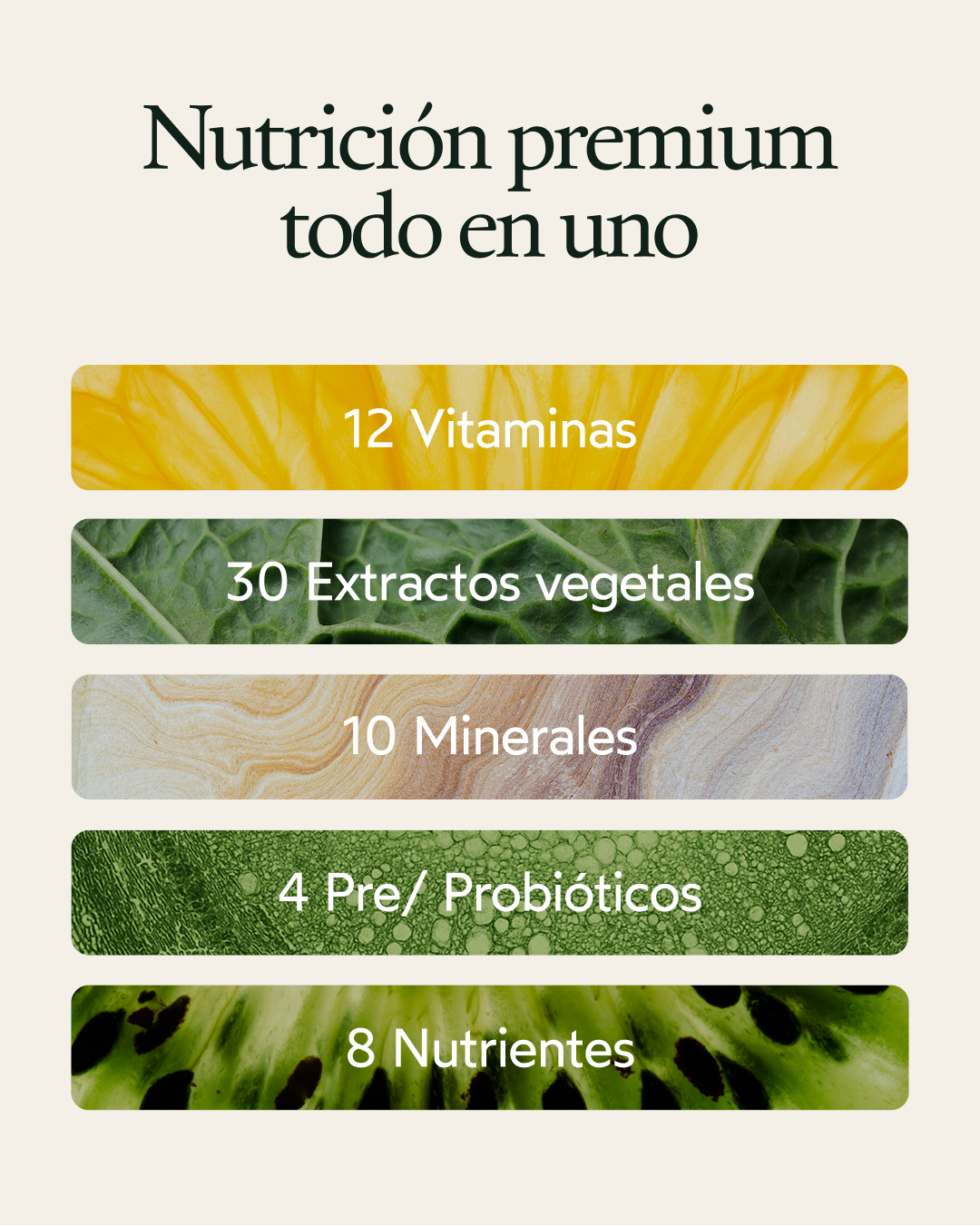 Suplemento Natural en polvo con mas de 70 ingredientes - 30 dosis - sabor Piña/Coco - 411gr - Kuphuka_1