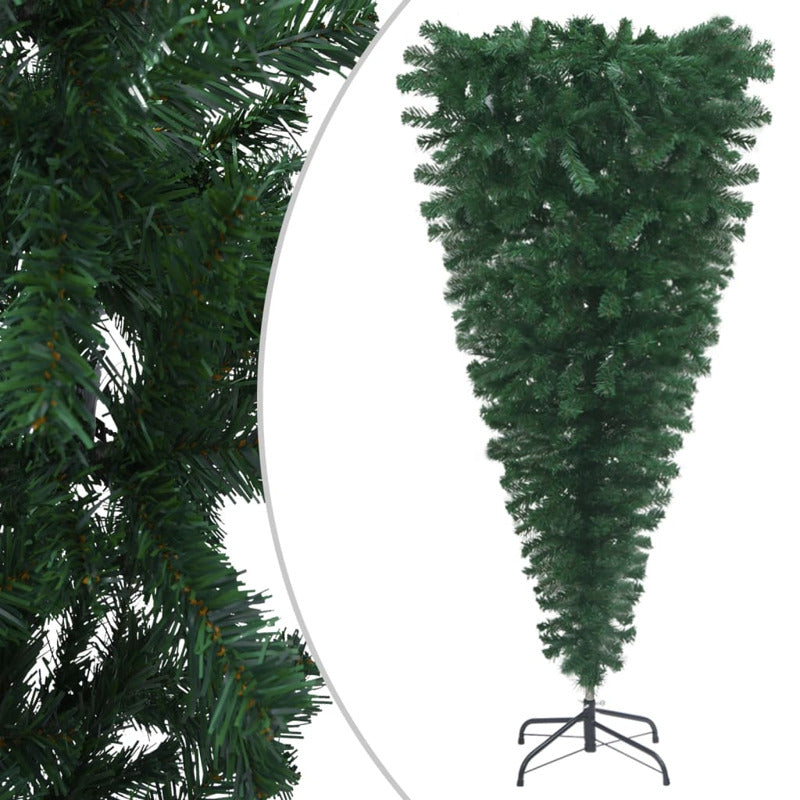 Vidaxl Árbol De Navidad Artificial Invertido Con Leds Y Bolas 150 Cm_1