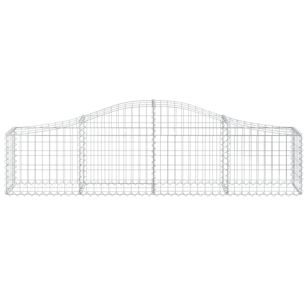 Cestas De Gaviones 14 Uds Forma De Arco Hierro 200x30x40/60 Cm_3