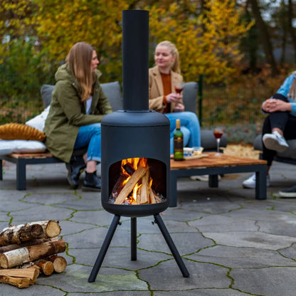 Redfire Chimenea De Jardín Fuego Pequeña Negra_3