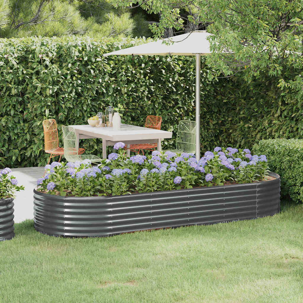 Jardinera Arriate Acero Galvanizado Antracita 249x100x36cm_1
