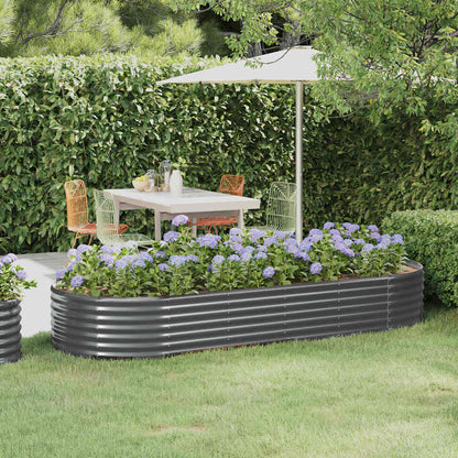 Jardinera Arriate Acero Galvanizado Antracita 249x100x36cm_1