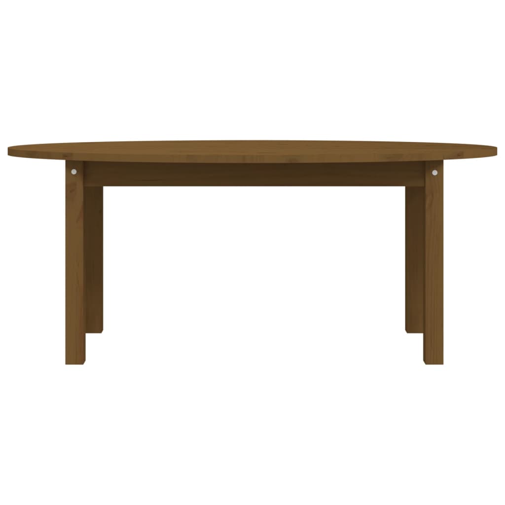 Mesa De Centro Madera Maciza De Pino Marrón Miel 110x55x45 Cm_3