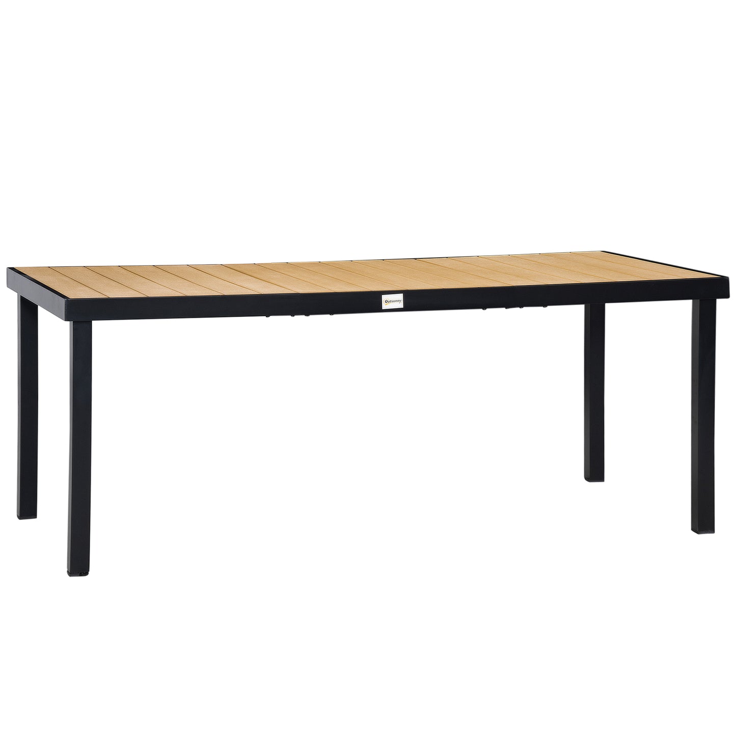Outsunny Mesa De Jardín Mesa De Comedor De Aluminio Para 8 Personas 190x90x74 Cm_0