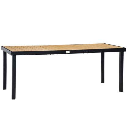 Outsunny Mesa De Jardín Mesa De Comedor De Aluminio Para 8 Personas 190x90x74 Cm_0