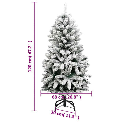 Vidaxl Árbol Navidad Artificial Con Bisagras 150 Led Y Bolas 120 Cm_2