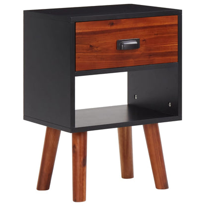 Mesitas De Noche 2 Unidades Madera De Acacia Maciza 40x30x57 Cm_0