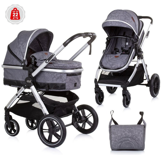 Carrito De Bebé Dúo Convertible Aspen Hasta 22 Kg Graphite_0