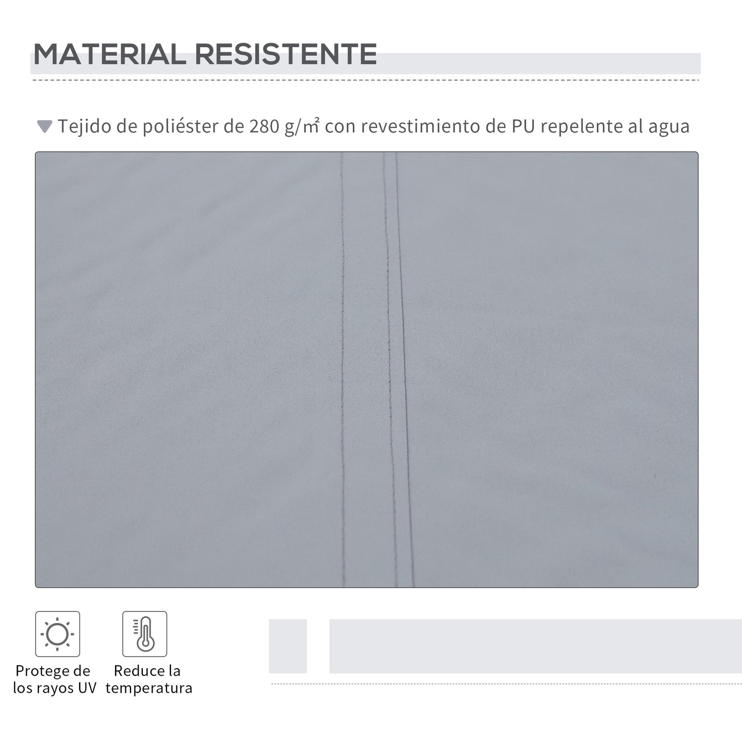 Outsunny Toldo Manual Retráctil Plegable Con Manivela Exterior 295x245 Cm Gris_5