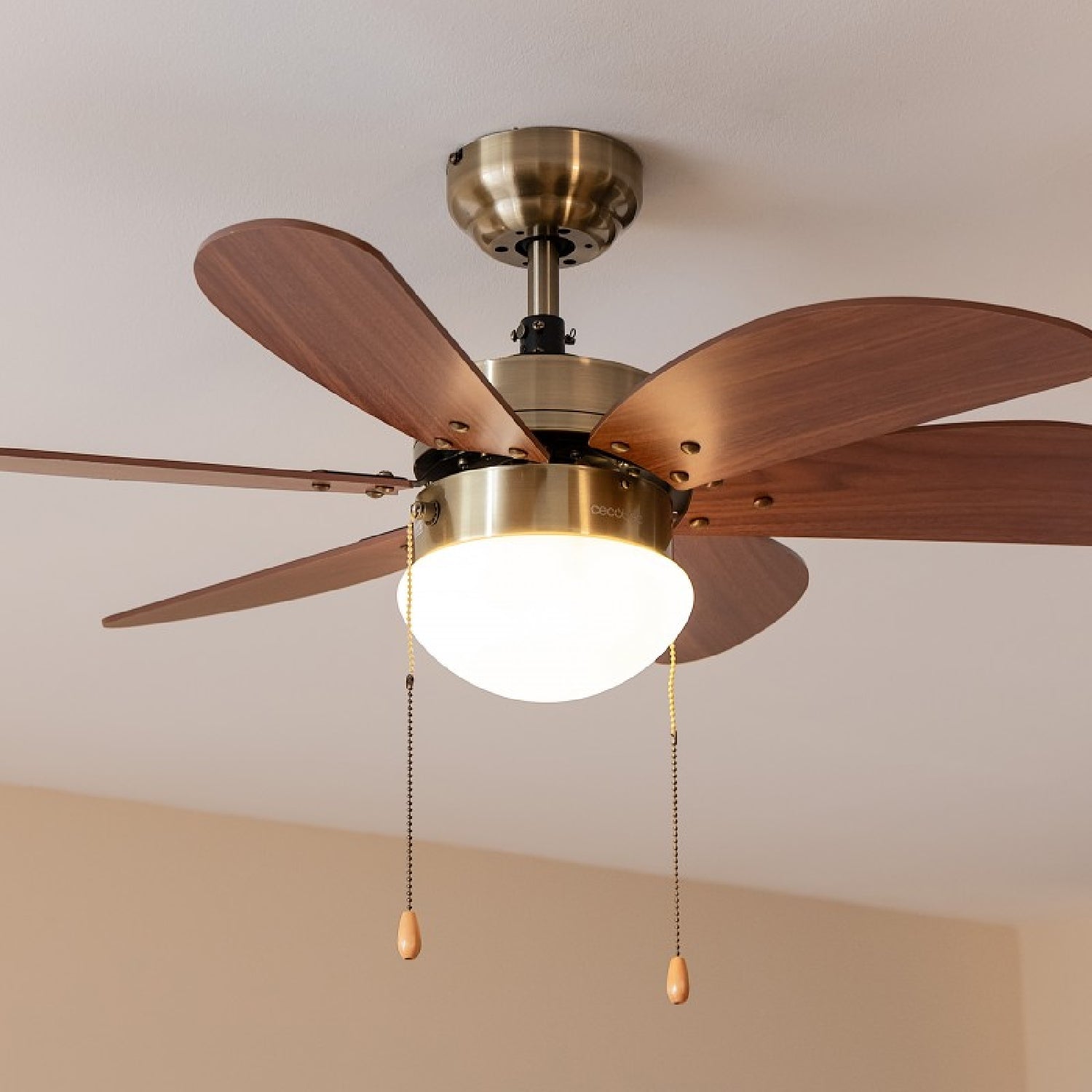 Cecotec Ventilador De Techo Con Luz Energysilence Aero 365 Gold&wood Cecotec_1