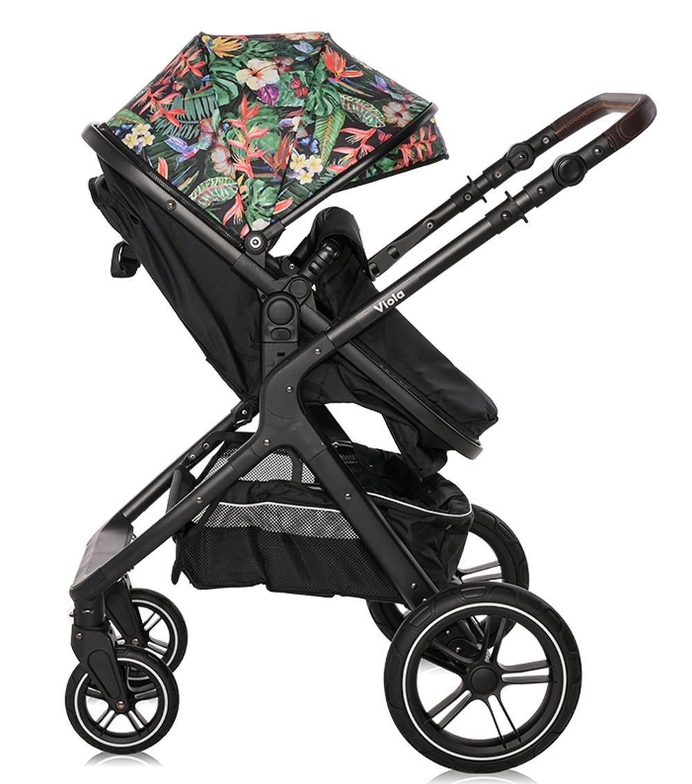 Carrito De Bebé Trío Viola Hasta 22 Kg Tropical Flowers_2