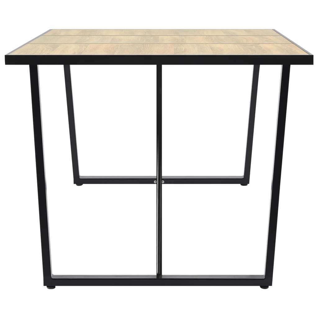 Mesa De Comedor De Mdf Color Roble 200x100x75 Cm_1