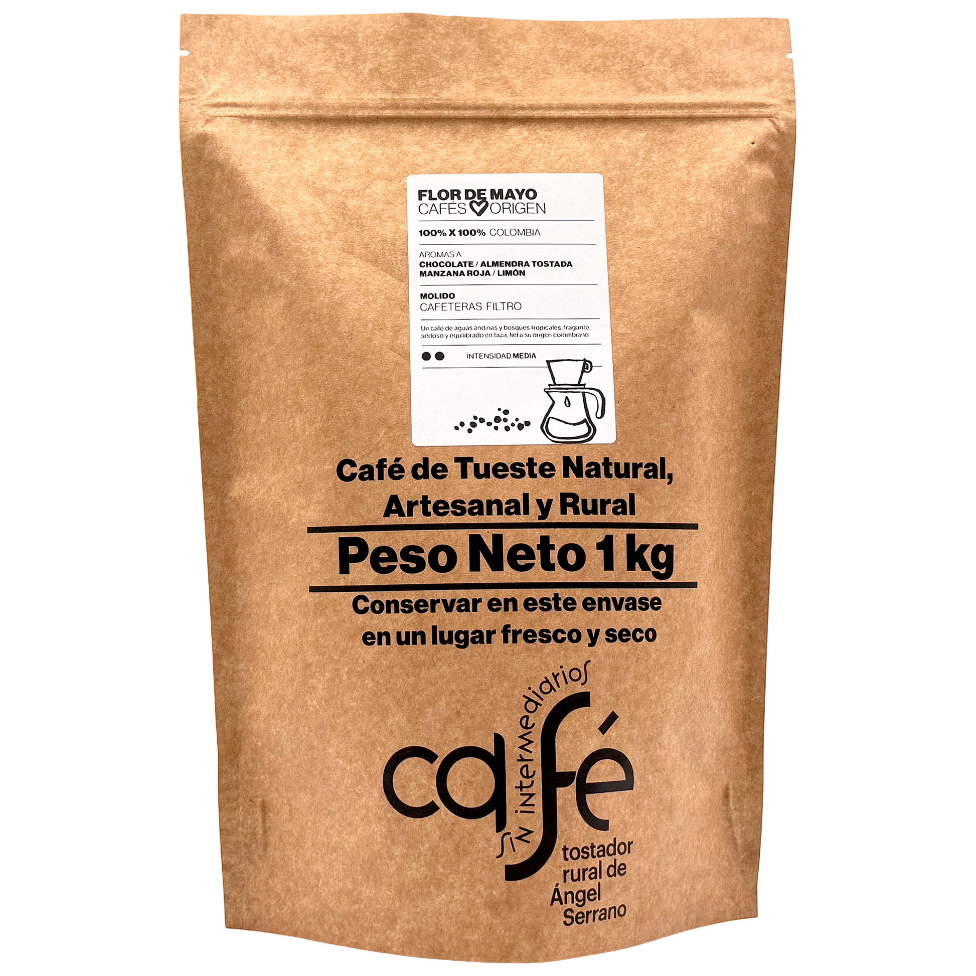 Cafe Sin Intermediarios Café Colombia Flor De Mayo Molido Filtro 1 Kg_0