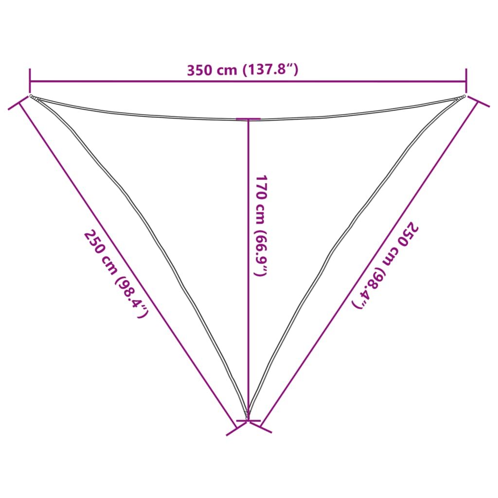 Vidaxl Toldo De Vela Hdpe Azul 160 G/m² 2,5x2,5x3,5 M_2