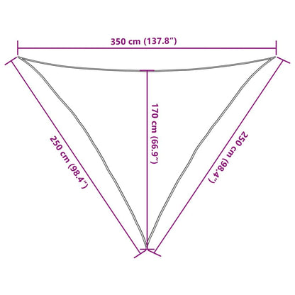 Vidaxl Toldo De Vela Hdpe Azul 160 G/m² 2,5x2,5x3,5 M_2