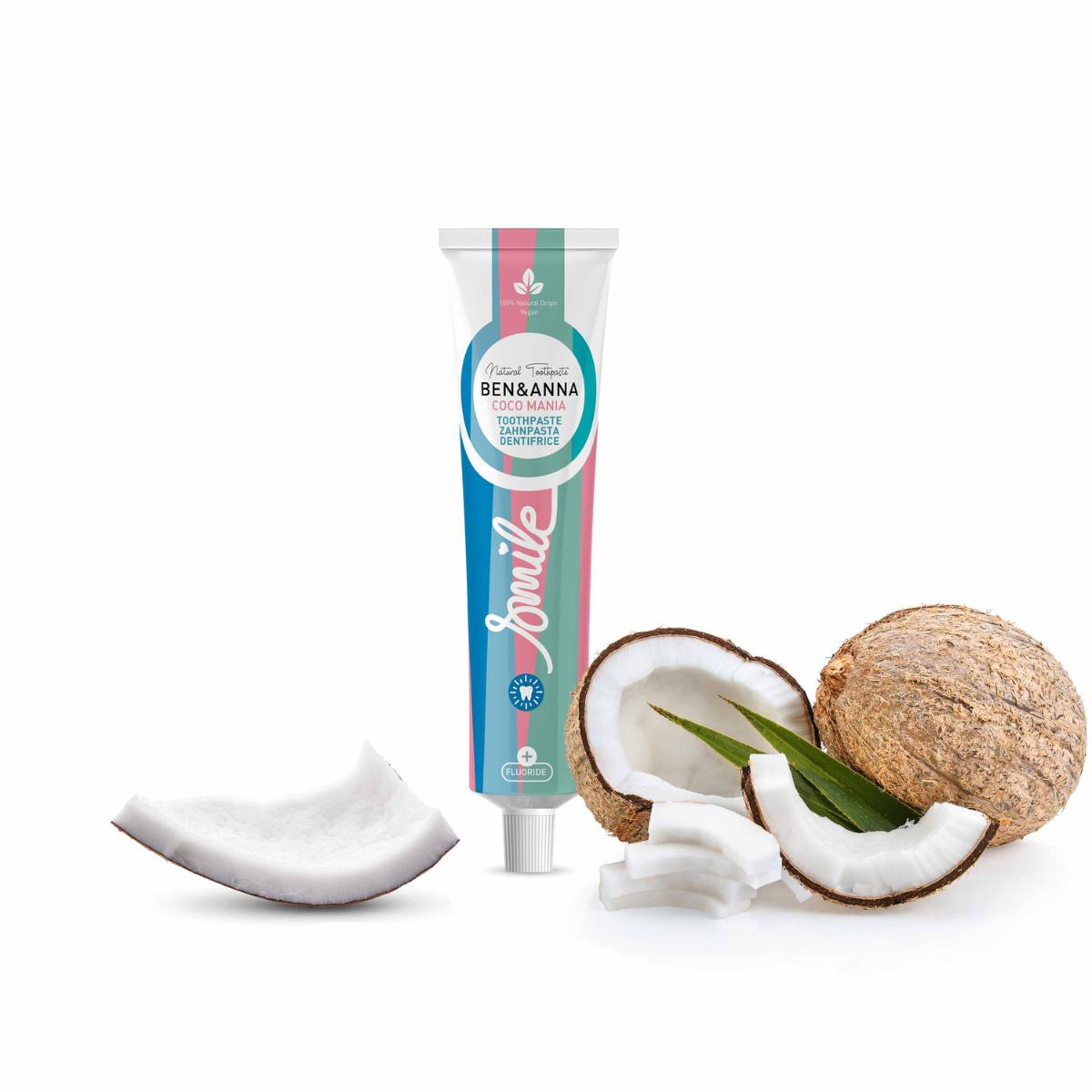 Ben &amp; Anna Coco Mania Pasta de Dentes com Flúor tubo de 75 ml