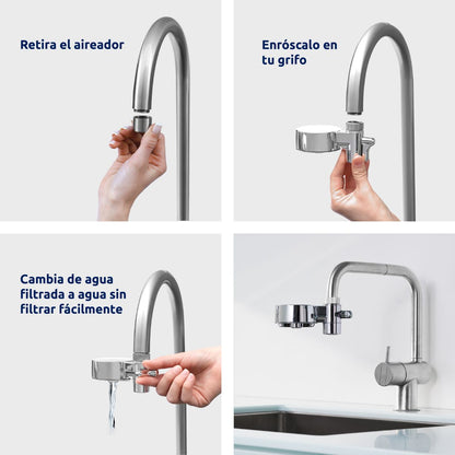 Filtro de água para torneira cromada EcoPro Compact Tapwater
