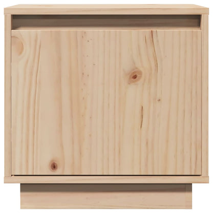 Mesita De Noche De Madera Maciza De Pino 40x30x40 Cm_2