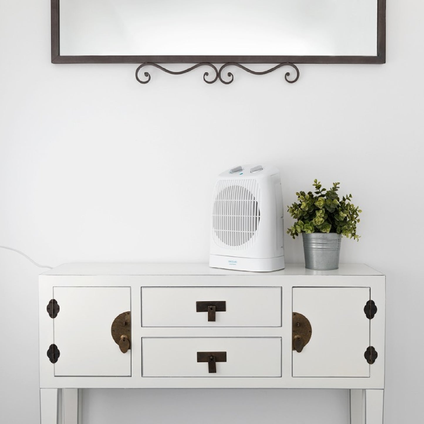 Cecotec Calefactor Eléctrico De Baño Bajo Consumo Ready Warm 9850 Force Rotate. 2000 W Oscilación 2 Niveles De Potencia_2
