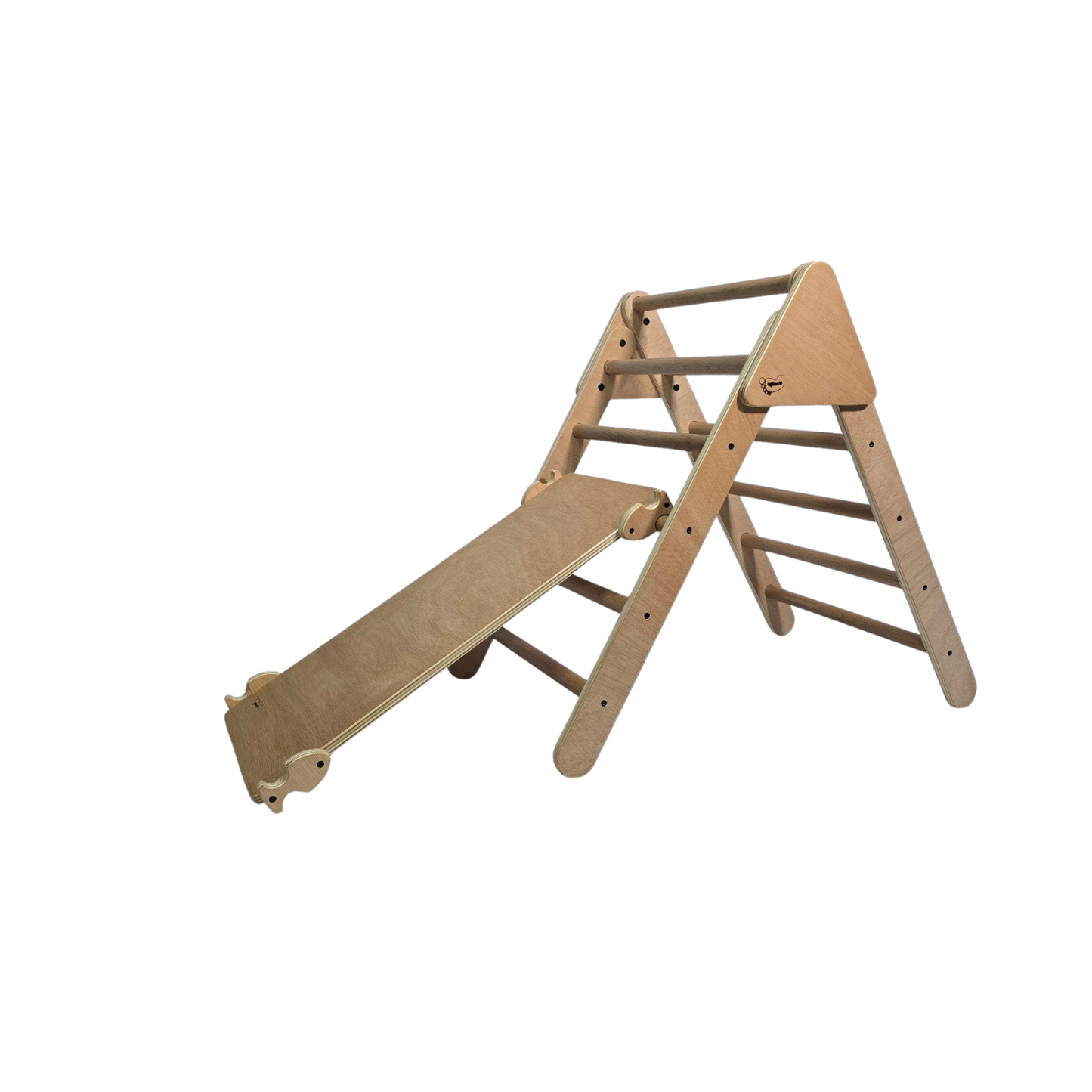 Triángulo Pikler + Rampa de escalada. Talla grande. Encerado ecológico_1