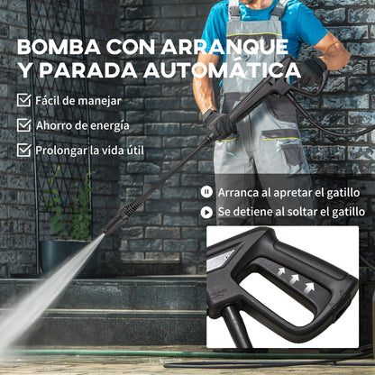 Durhand Hidrolimpiadora 1800w Caudal 510l/h Bomba De Aluminio Presión De 150 Bar_5