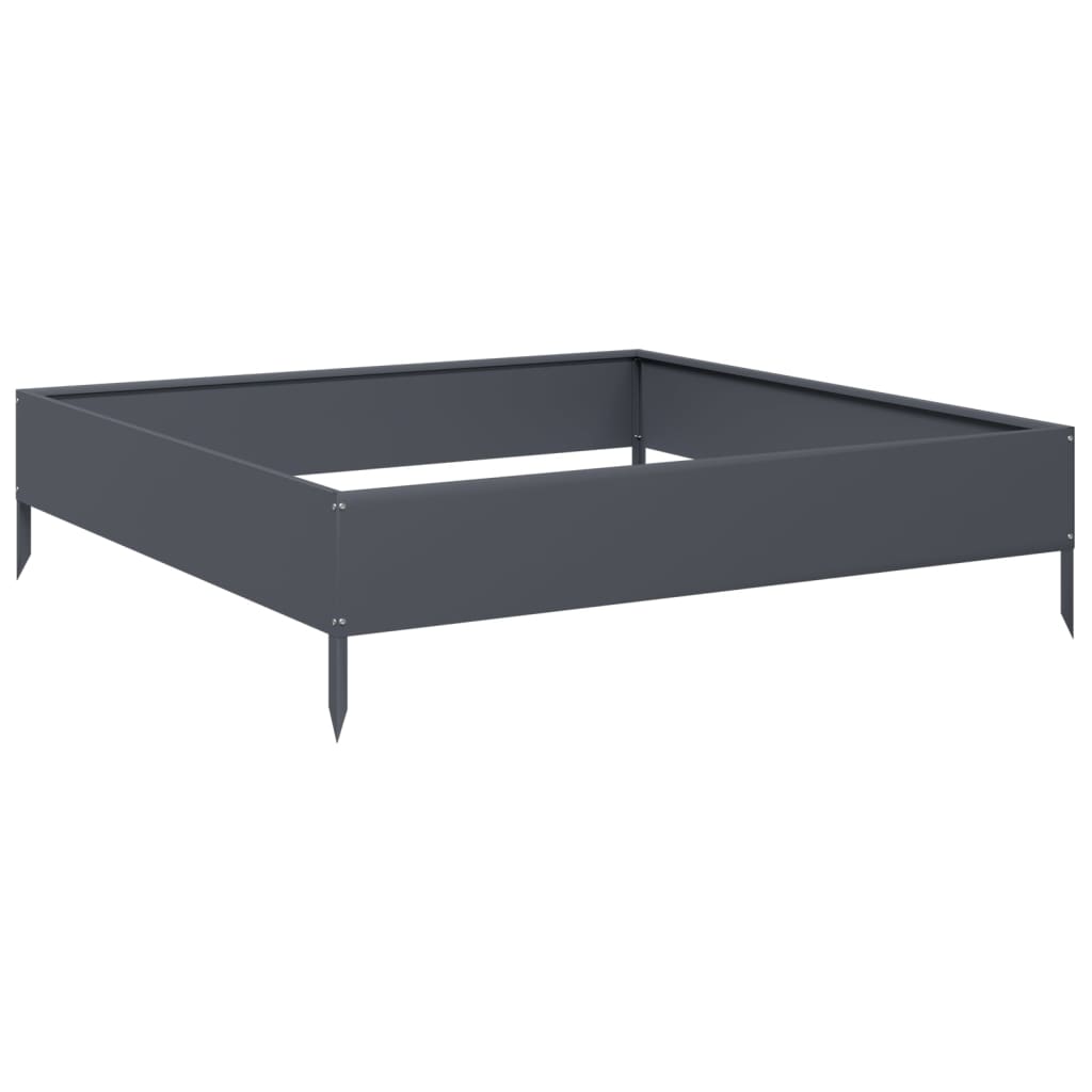 Arriate De Acero Gris Antracita 100x100x26 Cm_5