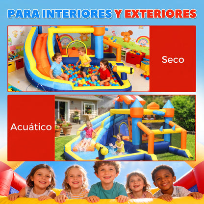 Castillo Inflable Acuático Aiyaplay Tela Oxford Multicolor 350x325x210 Cm_5
