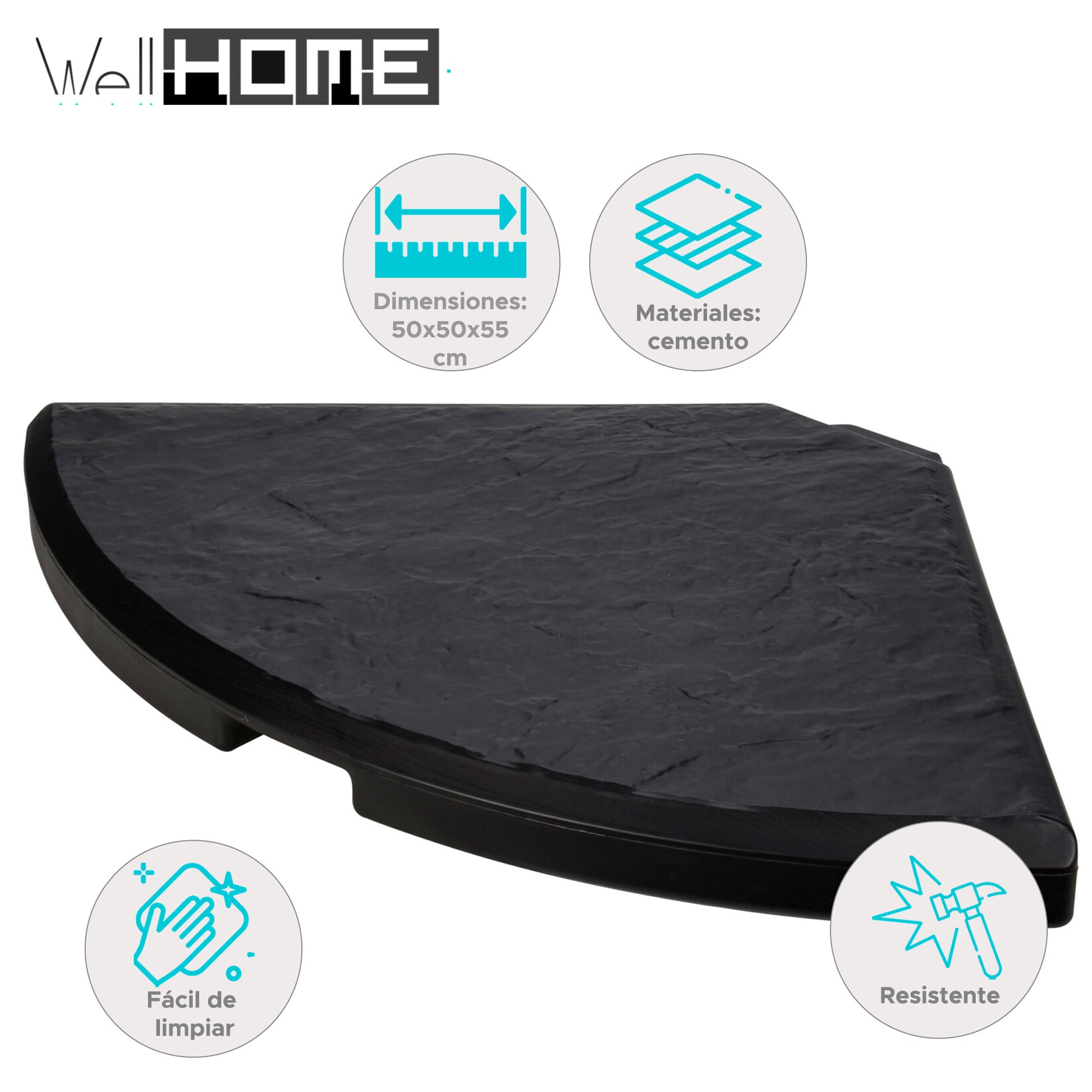 Well Home Soporte De Cemento Para Sombrilla Paragüas De 18kg_1