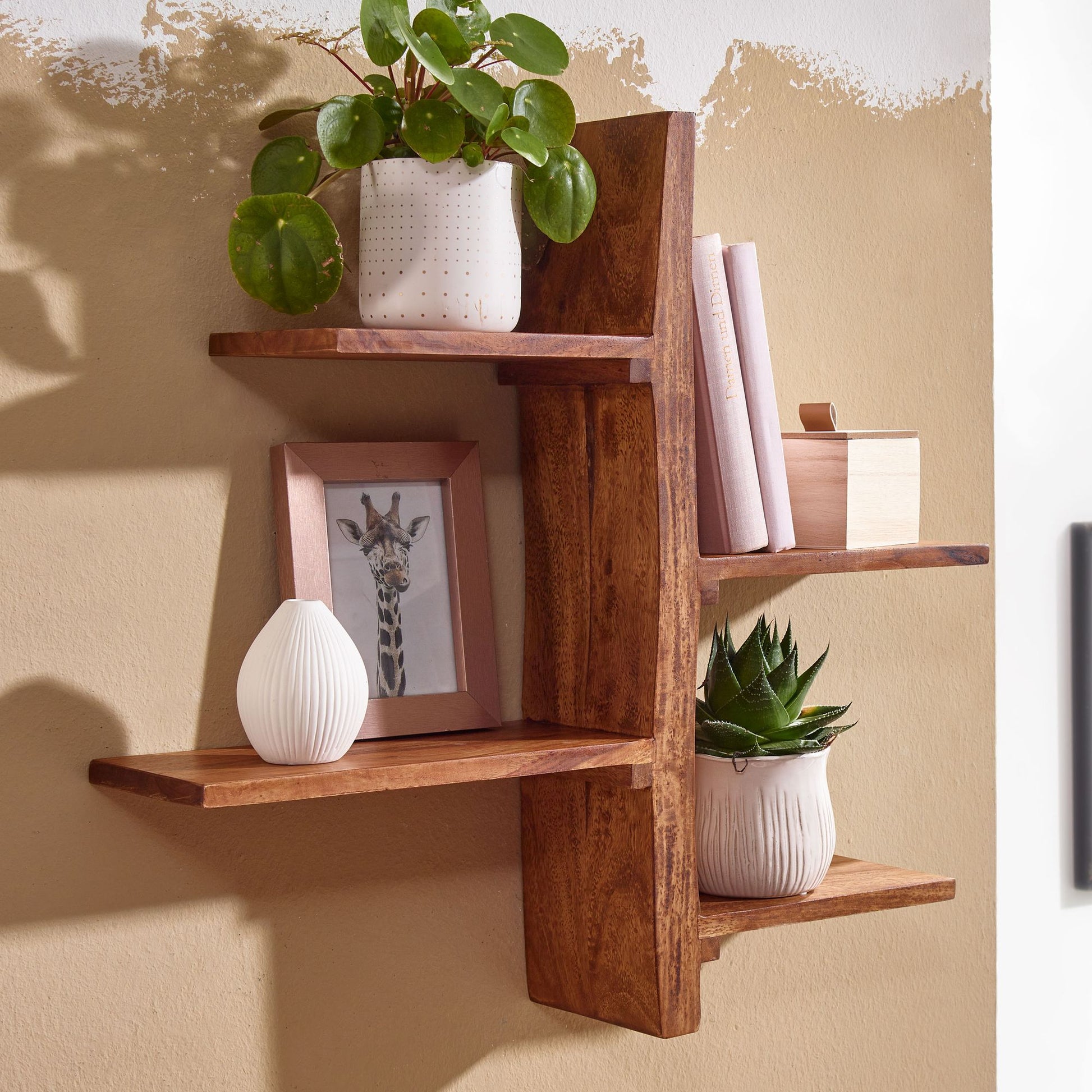 Estantería De Pared 58x60x15 Cm Madera Maciza De Sheesham_1