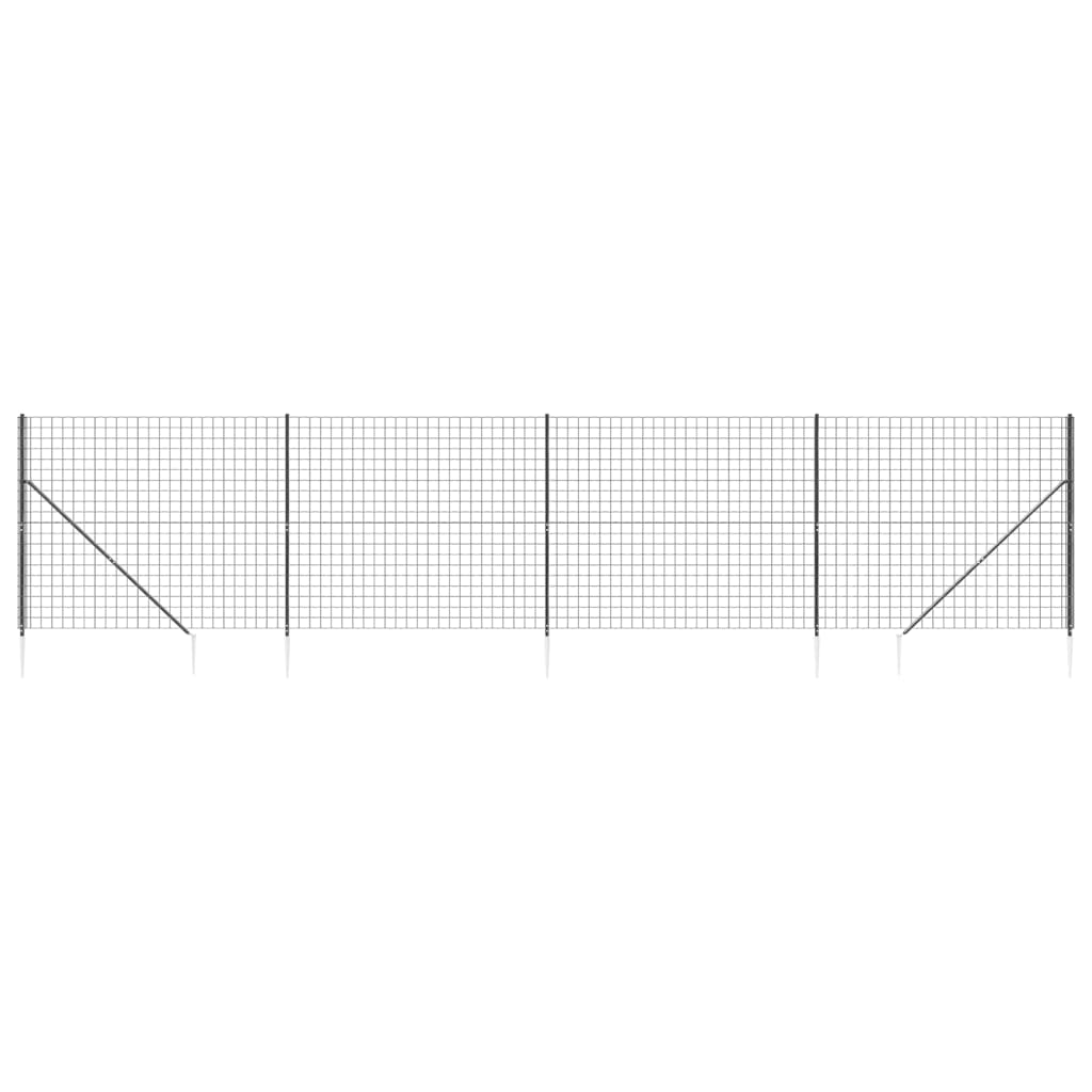 Cerca De Alambre Con Pinchos De Anclaje Gris Antracita 1,8x10 M / Vetonek_0