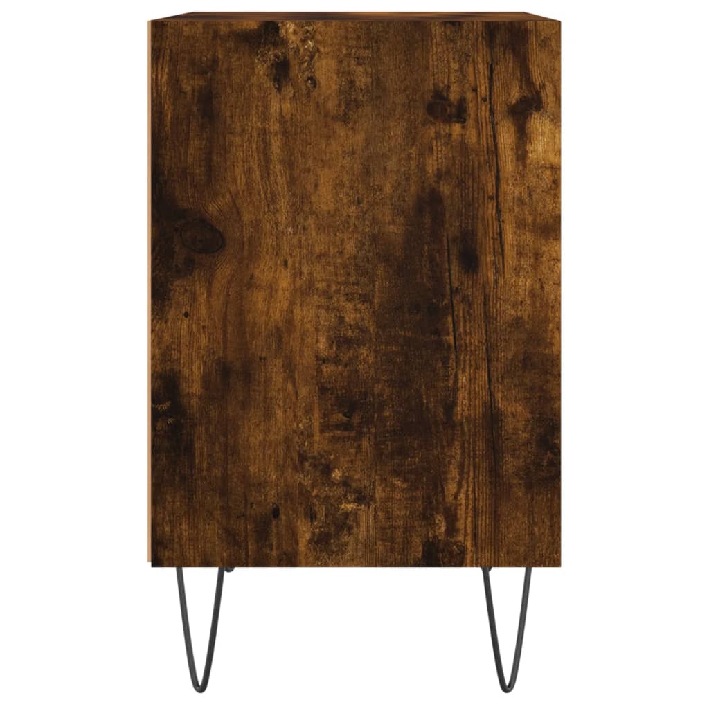 Mesitas De Noche 2 Uds Madera Ingeniería Roble Humo 40x30x50 Cm_4