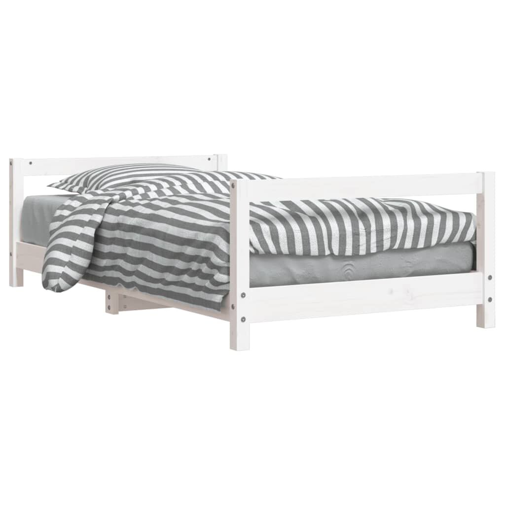 Vidaxl Estructura De Cama Para Niños Madera De Pino Blanco 80x160 Cm_0