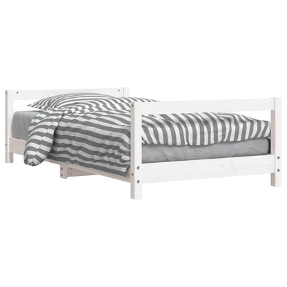 Vidaxl Estructura De Cama Para Niños Madera De Pino Blanco 80x160 Cm_0